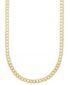 Polish your look. This 14k gold men's necklace is the perfect addition to his wardrobe. Approximate length: 22 inches. Approximate width: 5-7/10 mm.