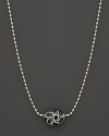 Black chalcedony beads and black sapphire pavé in pebbled sterling silver mingle on a dramatic chain. From the John hardy Kali Pebble collection.