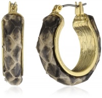 Anne Klein LARES Gold-Tone Python Patterned Hoop Earrings Anne Klein LARES Gold-Tone Python Patterned Hoop Earrings
