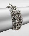 From the Chain Collection. A multi-row design featuring sterling silver link chains in various forms. Sterling silverLength, about 7.5Toggle closureImported 
