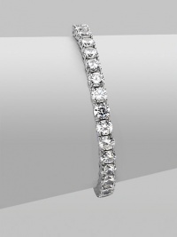 EXCLUSIVELY AT SAKS. Clear cubic zirconia stones in a classic tennis bracelet design.Cubic zirconia Rhodium plated sterling silver Length, about 7 Push lock closure Imported EXCLUSIVELY AT SAKS. Clear cubic zirconia stones in a classic tennis bracelet design.Cubic zirconia Rhodium plated sterling silver Length, about 7 Push lock closure Imported