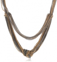 BCBGeneration Gold Plated Two-Tone Frontal Knot Necklace, 16 BCBGeneration Gold Plated Two-Tone Frontal Knot Necklace, 16