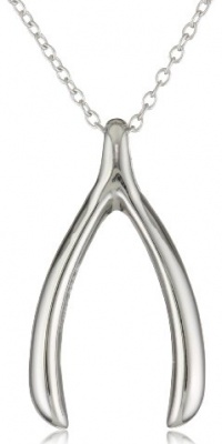 Sterling Silver Wishbone Pendant, 18 Sterling Silver Wishbone Pendant, 18