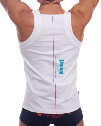 Croota Mens Tank Top, Undershirt, Gymwear, Square Cut, White