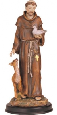 12 Inch Saint Francis Holy Figurine Religious Decoration Statue Decor 12 Inch Saint Francis Holy Figurine Religious Decoration Statue Decor