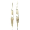 Strut Your Stuff With These Timeless Textured Gold-Tone Chain and Rhinestone Fashion Earrings, 6 Inches