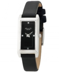 A classic dress watch from Kenneth Cole New York with rich black leather and sleek steel. A classic dress watch from Kenneth Cole New York with rich black leather and sleek steel.