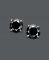 A bold pop of sparkle perfect for any occasion! Round-cut black diamonds (2 ct. t.w.) make any look dynamic. Crafted in 14k white gold. Approximate diameter: 1/5 inch.
