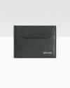 A smart leather card case in sumptuous pebbled leather with a front logo detail.Five card slots4½ W X 3HMade in Italy