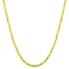 10 Karat Yellow Gold Hollow Rope Chain Necklace (18 Inch)