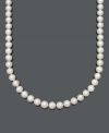 An everlasting trend - pearls are certain to be a stylish statement for years to come. This luxurious necklace by Belle de Mer features AA cultured freshwater pearls (10-11 mm) with a 14k gold clasp. Approximate length: 16 inches.