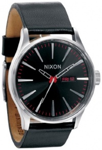 Nixon Sentry Leather Watch - Men's Black, One Size Nixon Sentry Leather Watch - Men's Black, One Size