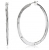 Kenneth Cole New York Hammered Silver-Tone Hoop Earrings