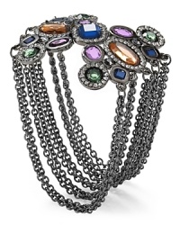ABS by Allen Schwartz captures this season's opulent mood with this faceted stone bracelet, finished in rows of hematite chains. ABS by Allen Schwartz captures this season's opulent mood with this faceted stone bracelet, finished in rows of hematite chains.