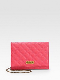 A chic style in luxurious quilted leather, perfectly sized for all your essentials.Detachable chain shoulder strap, 16½ dropMagnetic snap flap closureThree inner compartmentsSixteen credit card slotsOne mirrorOne ID slotFully lined9W X 7H X 1DMade in Italy A chic style in luxurious quilted leather, perfectly sized for all your essentials.Detachable chain shoulder strap, 16½ dropMagnetic snap flap closureThree inner compartmentsSixteen credit card slotsOne mirrorOne ID slotFully lined9W X 7H X 1DMade in Italy