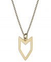 Add a hint of Southwestern appeal. Studio Silver's Chevron pendant features an edgy cut-out arrowhead. Set in 18k gold over sterling silver. Approximate length: 18 inches. Approximate drop: 3/4 inch.