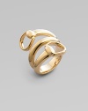 A gorgeous 3-row design with two horsebits in 18k gold. 18k gold Width, about ½ Made in Italy 