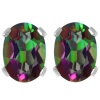 2.00 Ct VS Oval 7X5mm Mystic Topaz .925 Sterling Silver Earrings