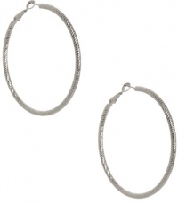 G by GUESS Thick Sparkle Hoop Earrings, SILVER G by GUESS Thick Sparkle Hoop Earrings, SILVER