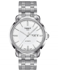 Keep your look stylish and your schedule on-time with this Automatic III watch from Tissot. Keep your look stylish and your schedule on-time with this Automatic III watch from Tissot.