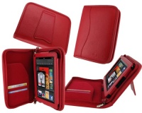rooCASE Executive Portfolio (Red) Leather Case Cover with Landscape / Portrait View for Amazon Kindle Fire 7-Inch Android Tablet (NOT Compatible with Fire HD rooCASE Executive Portfolio (Red) Leather Case Cover with Landscape / Portrait View for Amazon Kindle Fire 7-Inch Android Tablet (NOT Compatible with Fire HD
