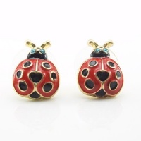 DaisyJewel Betsey Johnson Red Ladybug Stud Earrings - Red & Black Enamel Ladybug Heart and Blue Crystal Eyes Earring Studs - Skin-Safe - Top Seller - The IT Colors of the Season - For Pierced Ears DaisyJewel Betsey Johnson Red Ladybug Stud Earrings - Red & Black Enamel Ladybug Heart and Blue Crystal Eyes Earring Studs - Skin-Safe - Top Seller - The IT Colors of the Season - For Pierced Ears