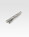 Metal check panel sets the sartorial tone for this handsomely crafted tie bar.Sterling silverAbout ½ x 2½Imported