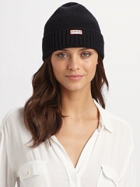 A classic and versatile style with a logo emblem. Fold-up rib brim45% wool/25% viscose/20% polyamide/10% cashmereHand washImported A classic and versatile style with a logo emblem. Fold-up rib brim45% wool/25% viscose/20% polyamide/10% cashmereHand washImported