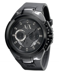 An ultra-durable strap combines with a multifunctional dial to give this watch some kick, by AX Armani Exchange. An ultra-durable strap combines with a multifunctional dial to give this watch some kick, by AX Armani Exchange.