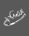 For style that inspires. This Unwritten ring features the word wish in cursive writing. Crafted in sterling silver. Sizes 7 and 8.