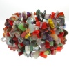 8 Multi Strands and Multi Color Stone Chips Stretch Bangle Bracelet