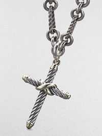 From the Silver Classics Collection. Sterling silver and 14K gold cross enhancer.Necklace sold separately Made in USA From the Silver Classics Collection. Sterling silver and 14K gold cross enhancer.Necklace sold separately Made in USA