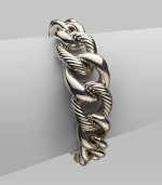 From the Chain Collection. Sterling silver in alternating smooth and twisted cable links.Sterling silver Length, about 7¼ Spring link clasp closure Imported 