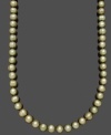 Refresh & revive your look. This stunning strand features green cultured freshwater pearls (9-1/2-10-1/2 mm) with a 14k gold clasp. Approximate length: 20 inches.