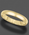 With a rounded edge and slender band, this gleaming 14k gold ring is perfect for every day. Size 4-8.