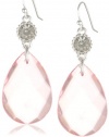 Nine West Sweet Celebration Silver-Tone Faceted Drop Earrings