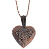 1 Stunning Heart Shape Engraved Flower Locket Pendant With 28 Inch Chain