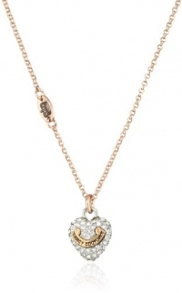 Juicy Couture Spring Icons Collection Pave Puffed Heart Wish Rose Gold Necklace Juicy Couture Spring Icons Collection Pave Puffed Heart Wish Rose Gold Necklace