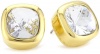 T Tahari Gold Tone Singnature Stud Earrings