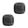 .925 Sterling Silver Black Color Square Micro Pave With CZ Earring Studs