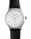 Rudiger Men's R3000-04-001L Leipzig Black Leather Silver Dial Roman Numeral Watch