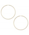 Forever stylish, forever chic. This pair of endless hoop earrings comes in 14k gold. Approximate diameter: 45 mm.