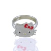 Sterling Silver Hello Kitty Head W/Bow Ring Size 4