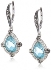 Judith Jack Charisma Sterling Silver, Marcasite and Blue Spinel Teardrop Earrings Judith Jack Charisma Sterling Silver, Marcasite and Blue Spinel Teardrop Earrings