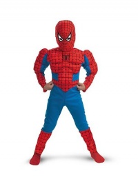 Child Marvel Deluxe Muscle Ches!t Spiderman Costume - Official Marvel Trademark Costume Child Marvel Deluxe Muscle Ches!t Spiderman Costume - Official Marvel Trademark Costume