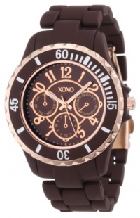 XOXO Women's XO5576 Brown Rubber Coated Bracelet Watch XOXO Women's XO5576 Brown Rubber Coated Bracelet Watch