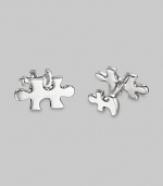 Pieces to the puzzle of life, in sterling silver, large in front, smaller on the t-back. Front length, about 1 Made in USA