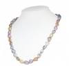 Honora Keshi Water Lily Freshwater Pearl Necklace in Pastel Colors With Sterling Silver Clasp in 18 Inches 8.5-9 MM