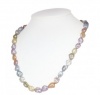 Honora Keshi Water Lily Freshwater Pearl Necklace in Pastel Colors With Sterling Silver Clasp in 18 Inches 8.5-9 MM