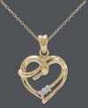 The perfect sentimental gift. Giani Bernini's unique, heart-shaped pendant features a chic, cut-out design. Crafted in 24k gold over sterling silver with sterling silver accents. Approximate length: 18 inches. Approximate drop: 1 inch.